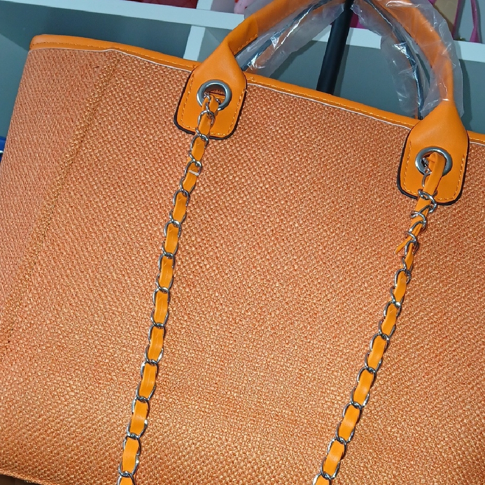 Orange Travel Tote